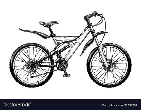 How To Draw A Mountain Bike At How To Draw