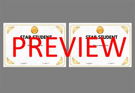 Star Student Gold Theme Award Certificates Editable Made By Teachers
