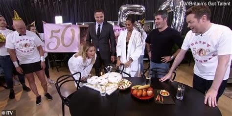 Amanda Holden Celebrates 50th Birthday In White Dress At Heart Radio