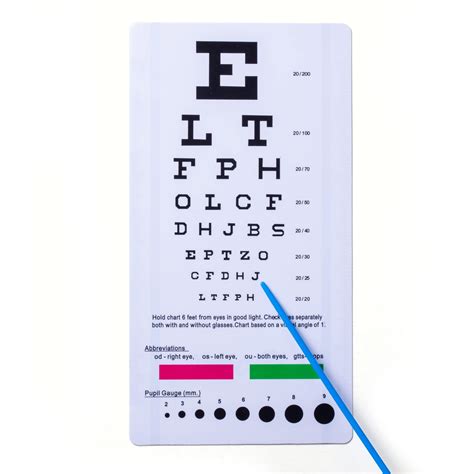 Buy Ezyaid Snellen Eye Chart With Mini Hand Pointer Optician Eye Chart