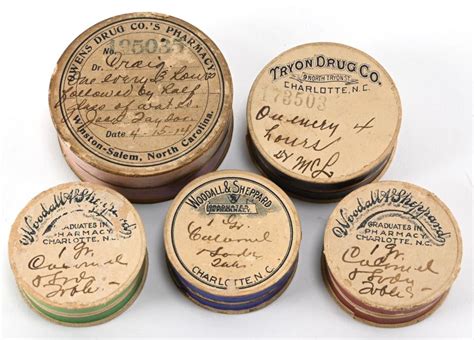 Sold Price Antique Nc Drug Store Pharmacy Pill Containers March 5
