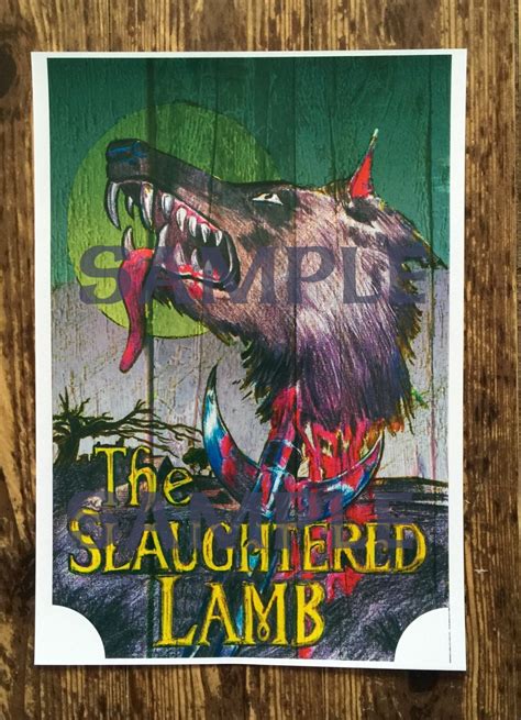 American Werewolf In London The Slaughtered Lamb Pub Sign Etsy