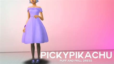 Puff And Frill Dress At Pickypikachu Sims 4 Updates