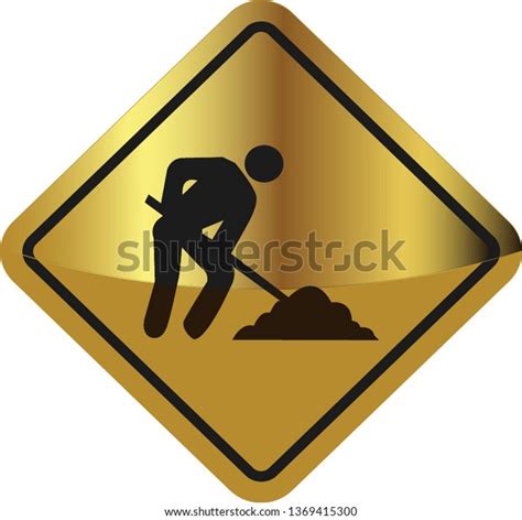 Under Construction Road Sign Stock Vector Royalty Free 1369415300