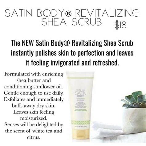 Mary kay uk, cosmetics, make up, direct selling, business, opportunity, body care products: Mary Kay Satin Body Revitalizing Shea Scrub
