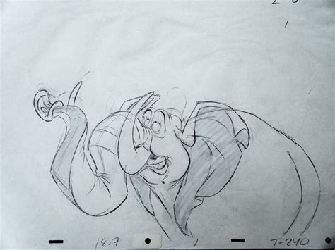 Jean Morel Walt Disney Features 2d Rough Animation Drawings