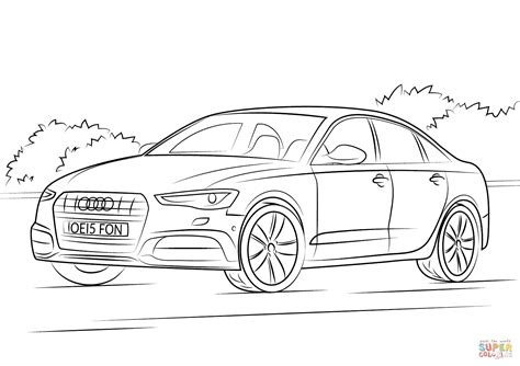 Coloriage  Audi A6  Coloriages à imprimer gratuits