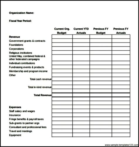Annual Personal Budget Template Excel Format - Sample ...