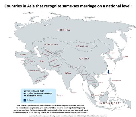 Pride Month Map Countries In Asia That Recognize Same Sex Marriage On A National Level Mapporn