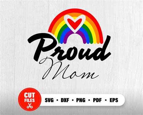 Proud Mom Svg Pride Lgbtq Svg Rainbow Pride Pround Etsy Uk