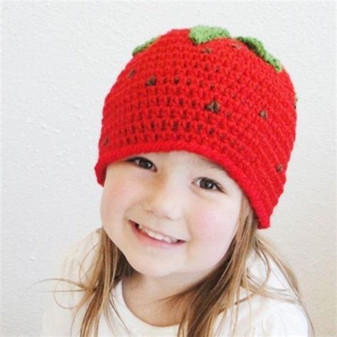 Kid's Strawberry CROCHET HAT PATTERN Permission to Sell | Etsy in 2020