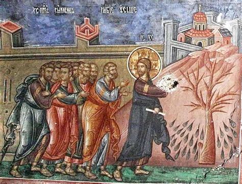 Great And Holy Monday The Withered Fig Tree Holy Monday Fresco Jesus