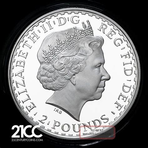 2009 Uk Britannia £2 Two Pound Silver Proof Coin Rare