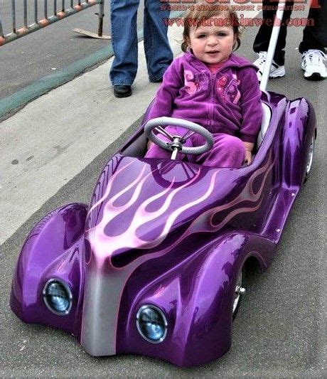 Beautifully Color Coordinated With Her Flamed And Lowered 37 Ford Custom Vintage Pedal Cars