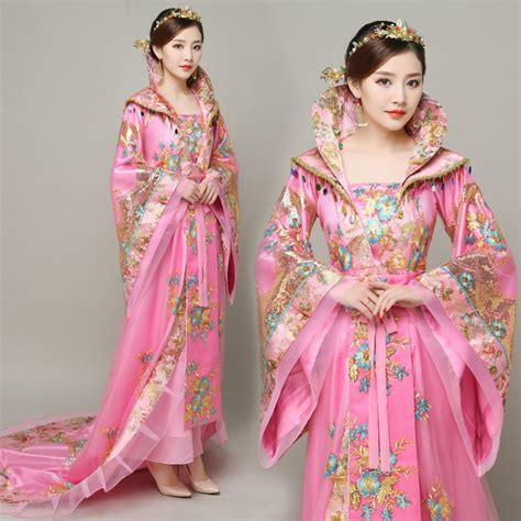 Ancient Queen Dress Tang Dynasty Fairy Long Tailed Costume Empress