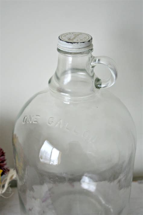Vintage Glass Jug Vintage One Gallon Jar Large By Myoliviavintage