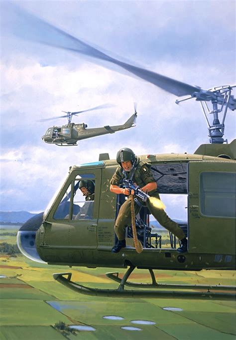 101st Huey Door Gunner In Vietnam By Larry Selman Vietnam Art Vietnam