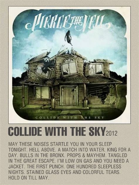 Collide With The Sky Poster By Pierce The Veil Rock Posters Band Posters Music Album Cover