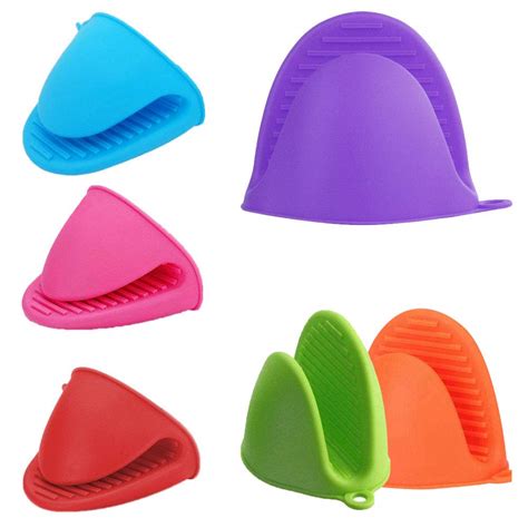 Soportes para ollas de lino. BESTZY 6 Stück Silikon Topflappen Ofen Mitt Set mit Kochen ...