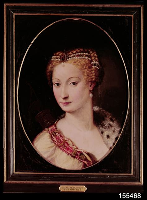 Diane De Poitiers 1499 1566 Olio Su Ardesia