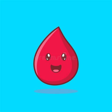 Cute Happy Smiling Blood Drop Stock Illustration Illustration Of Give