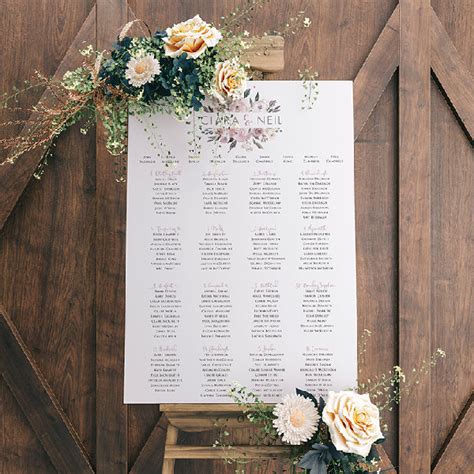 Wedding Seating Plan Printing Foamex Board