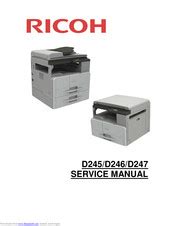 From the colour shown in the brochure. Ricoh MP 2014 Manuals