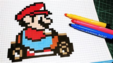Handmade Pixel Art How To Draw Mario Kart Pixelart Youtube