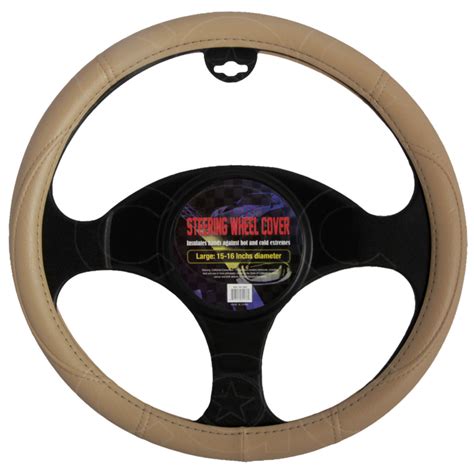 Sport Grip Steering Wheel Cover For Car Suv Truck Beige Large Anti Heat