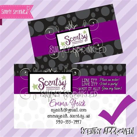 A free printable business cards of calendar is readily located on the web, making everyone can personalize their particular work schedule. Scentsy Business Card- Diy Printablesimply Sprinkled ...