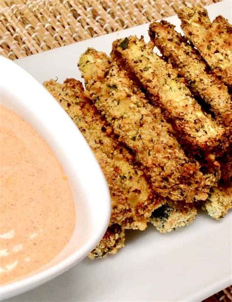 zucchini fries keto carb low gluten fryer air baked sauce sticks christian dipping breaded before