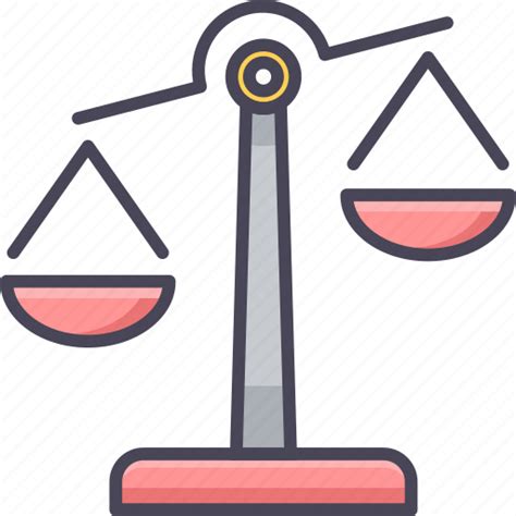 Balance Judge Justice Legal Lifting Weighing Scale Weight Icon