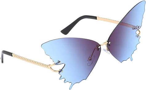 hellery frauen randlose sonnenbrillen outdoor uv 400 brille für damen farbverlauf blau 145mm