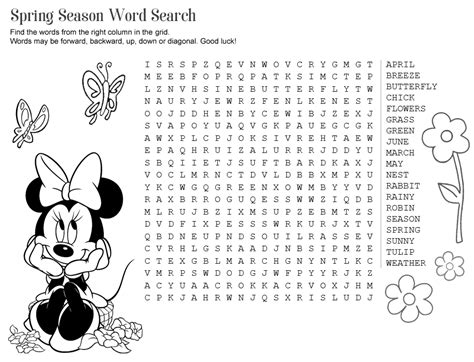 Disney's the good dinosaur word search. Spring Word Search | Disney word, Spring words, Spring ...