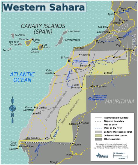 Mapsontheweb Western Sahara Political Map Map