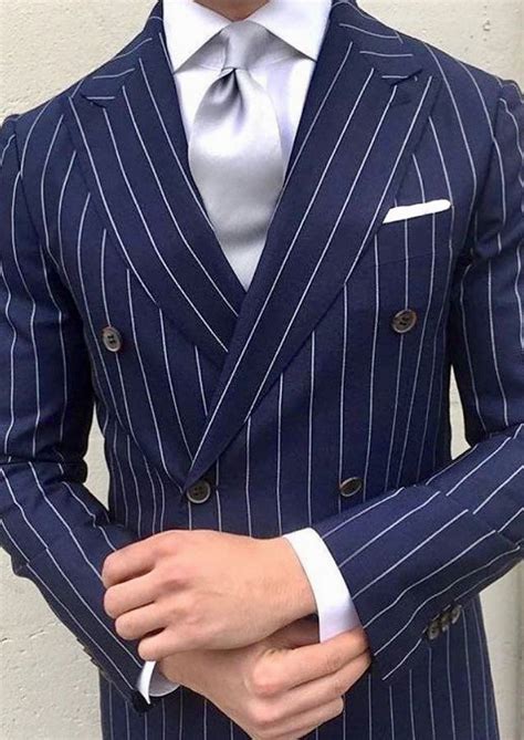 Blue Pinstripe Suit Fashion Suits For Men Suit Fashion Mens Fashion Edgy