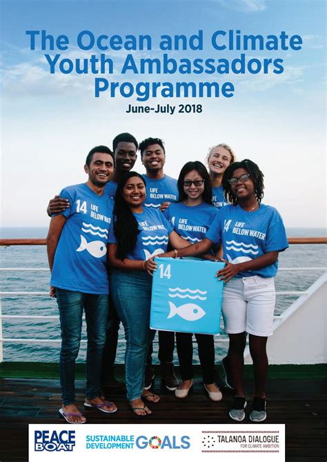 The Ocean And Climate Youth Ambassadors Programme 2018 By Peace Boat