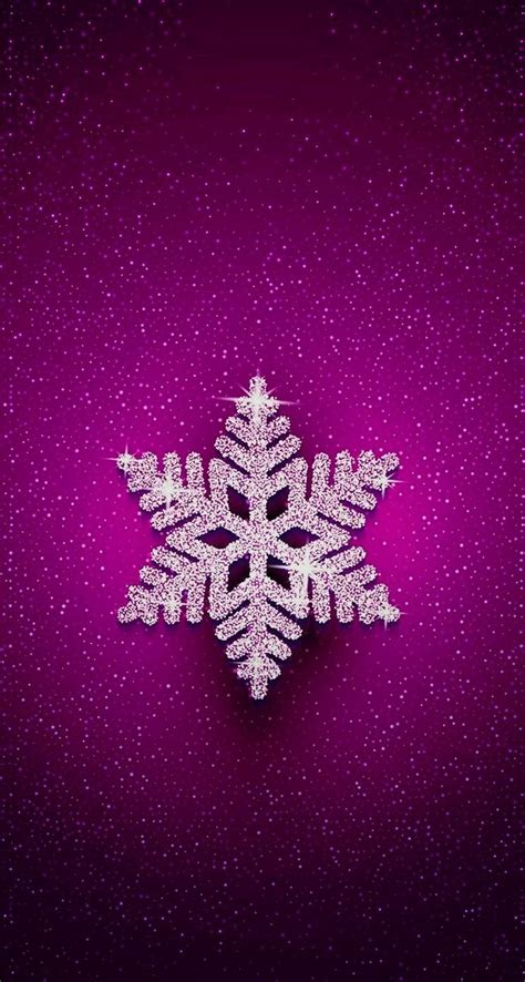 A Snowflake Is Shown On A Purple Background