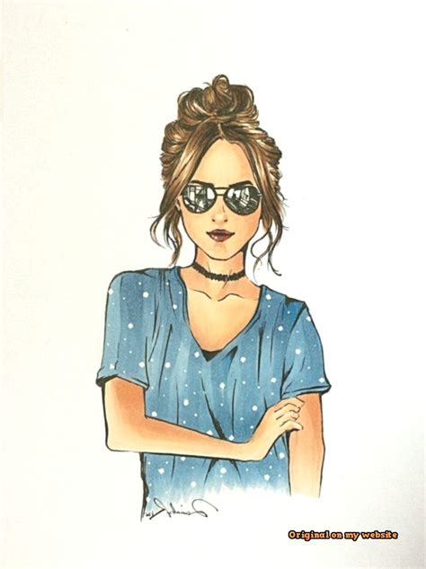 Kunst Zeichnungen Copic Drawing By Me Art Girl Sunglasses Messy