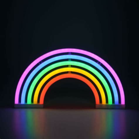 Led Rainbow Neon Sign Usb Battery Powered Brightly Australia