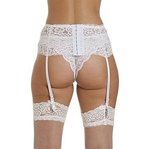 Deep 6 Wide Lace Suspender Belt For Stockings Sexy Silky Embroidered Lingerie Ebay