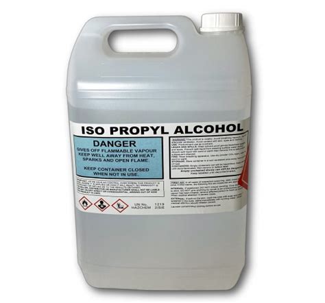 Isopropyl Alcohol Solvent Cleaner 5 Litre Glass Tools Accessories