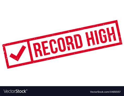 Record High Rubber Stamp Royalty Free Vector Image