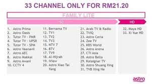 At first i subscribed njoi only, after few months the sales department keep calling me to upgrate to astro family package, offer me for 6 month free. Astro Family Lite RM 21.20 ~ PELANGI INDAH