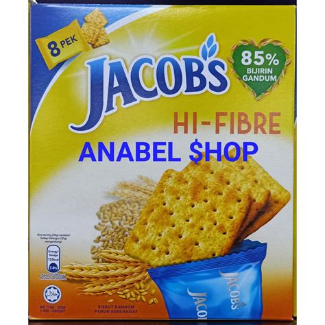 Biskuit Jacob S Hi Fibre Biscuit Jacobs Cracker Crackers Biscuits Jacob Gandum Lazada Indonesia