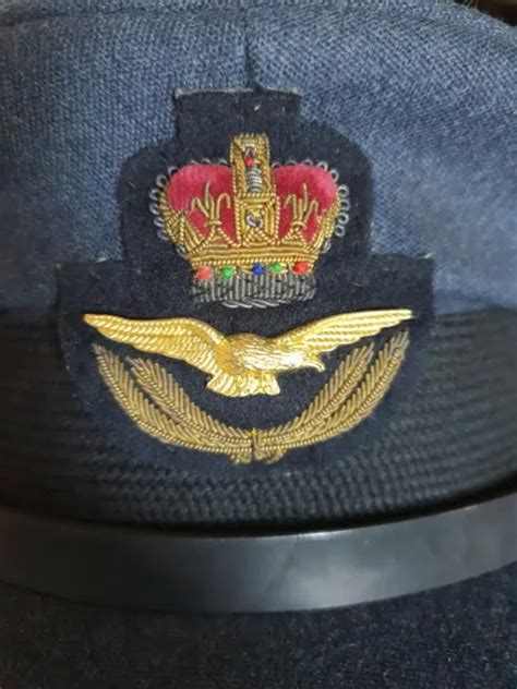 Raf Royal Air Force Officers Peaked Cap Hat With Bullion Badge £3100
