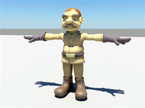 Cartoon Man Rig 3d Model Maya Files Free Download Cadnav