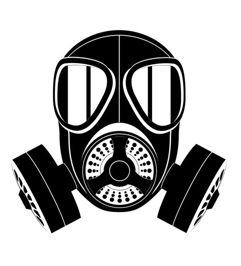 Icon Gas Mask Black And White Vector Illustration 510269 Vector Art At