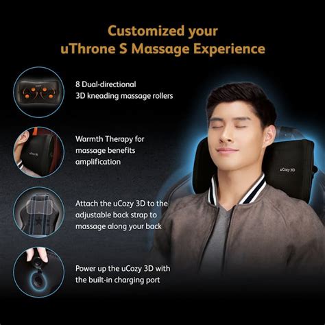 Osim Uthrone S Gaming Chair With Customizable Massage Black Osim