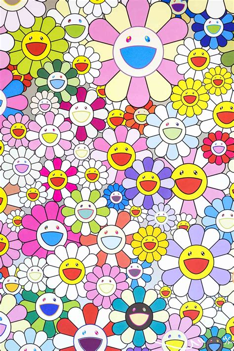 Takashi murakami's limited edition print flower ball (annular solar eclipse). Takashi Murakami Flower Smile SOLD - The Whisper Gallery